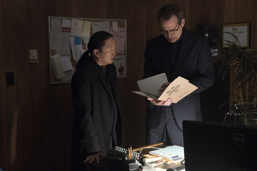 HEROES REBORN -- "June 13th - Part One" Episode 107 -- Pictured: (l-r) Masi Oka as Hiro Nakamura, Jack Coleman as HRG -- (Photo by: Christos Kalohoridis/NBC)